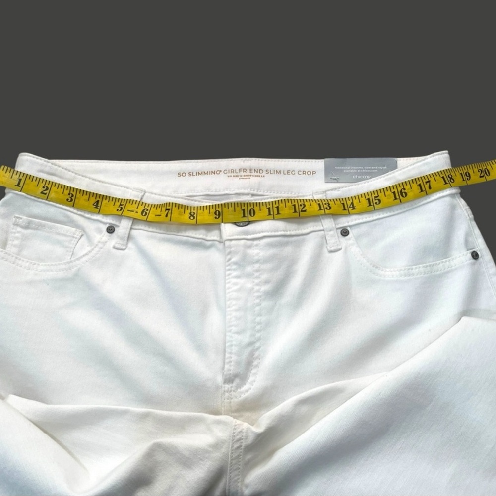 Chico's So Slimming Girlfriend Crop Pants in White - Picture 7 of 11